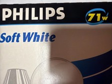 3X Philips 71WSoft White Light Bulbs A19 NOS LB12 picture
