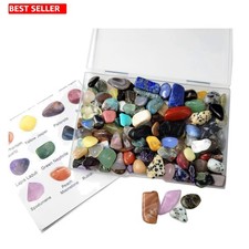 Educational 60+ Piece Gemstone and Crystal Set for Kids - Natural Learning Fun picture