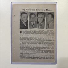 1946 MLB Baseball Managers Picture Johnny Neun/Bucky Harris/Ruel/Billy Herman picture
