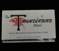 The Thunderbird Motel - Bloomington Minnesota Vintage Matchbook Unstruck picture