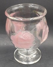 Teleflora Clear Glass Vase Raised Pink Roses 6
