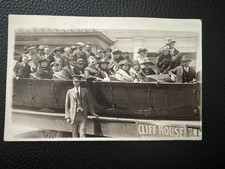 Antique RPPC Real Photo Postcard Cliff House San Francisco Tourists c1910s picture