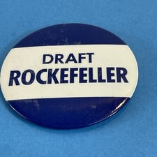 Nelson Rockefeller Draft Button Political 1964 President Rare Collectible picture