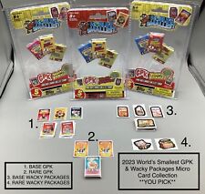 2023 World's Smallest GPK & Wacky Packages Micro Cards *YOU PICK individual card picture