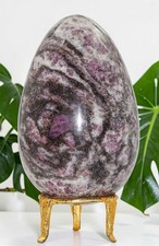 A+ 125mm Ruby Tourmaline Crystal Egg 1.1kg Large Rubellite Healing Practices picture