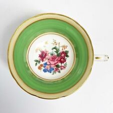 GROSVENOR, Bone China Cup Pink Green Blue Flowers, England vintage grandma core picture