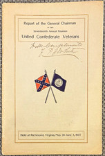 United Confederate Veterans 1907 General Chairman Report, Richmond VA picture