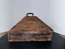 Indian Kerala Nettur Petti Dowry Box Pyramid dome wood handmade Vintage 1800's picture