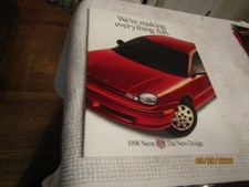 Vintage 1998 Dodge Neon New Car Dealer OEM Sales Brochure Catalog NOS picture