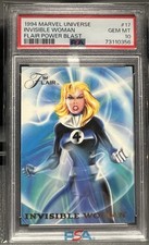 Invisible Woman - 1994 Flair Power Blast Marvel #17 PSA 10 picture