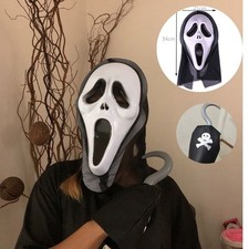 Halloween Scary Mask with Hand Hook – Ghost, Scream, Fancy Veil Mask 34×21cm picture