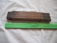 Federal Folding Wooden Ruler, Metal Joints Hinges, 6' 72