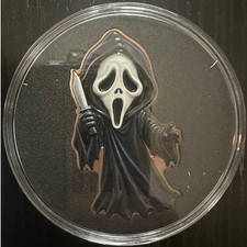 Ghostface Scream 1 oz .999 Copper Colorized Collectible Coin in Capsule picture
