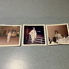 3  1964 Japanese kimono Geisha vintage costume snapshot photo KODACOLOR 3.5x3.5 picture