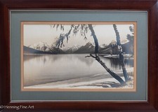 Stunning TJ Hileman Antique Photograph of Lake McDonald Montana Glacier National picture