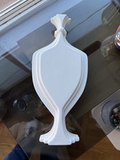 Global Views Matte White Ceramic Flat Silhouette Vase Modern Architectural Decor picture