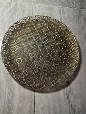 Vintage Georges Briard IBERIA Gold Embossed Round Tray Platter Dish picture