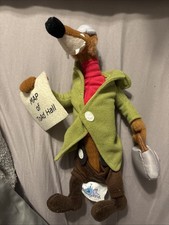 Rare 9” Weasel Toad Hall Plush Beanie Mr. Toad’s Wild Ride Disneyland Willows picture