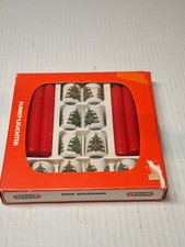 Vintage Funny Leuchter Christmas Tree Ceramic Candle & Holders in Box W Germany picture
