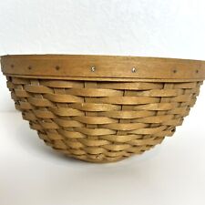 Longaberger 9” Bowl Basket With Wooden Base 2002 picture
