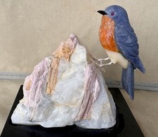 Bluebird  on Tourmaline in Quartz  5  3/4