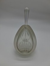Vintage Maytum Studio Signed Art Glass Perfume Bottle Iridescent Clear picture