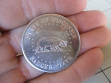 Vtg Henry Dodge, State of Wisconsin Senator, US Senate, 1848, Coin picture