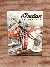 Indian - America's Pioneer HOME/GARAGE TIN SIGN Vintage motorcycle 12.5x16