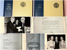 Robert K Faris GWU 2-Book Signed Letter Archive NCAA Sports Politics 1982 picture