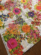Vintage 1960’s-1970’s M Lowenstein &Sons Co  MOD Floral Fabric  4 1/2 Yds picture