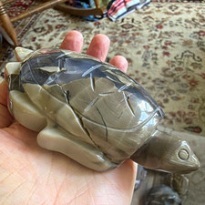 Polished Carved Stone Turtle Figurine Carving Volcano Agate picture