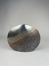 HELGI JOENSEN  NORWAY Tinn Pewter Art Vase Signed 1989s picture