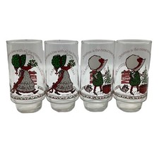 Holly Hobbie American Greetings and Coca-Cola Drinking Glasses, Set of 4 picture