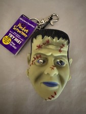 Vintage Pocket Screamer Frankenstein Halloween Keychain - WORKS picture
