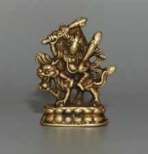 Real Tibet 19/20th Century Old Buddhist Alloy Copper Buddha Statue Water Mammon picture