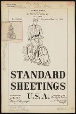 Appleton Company 1895 Trade Mark Bicycle Logo Standard Sheetings U.S.A. picture