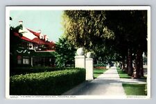 Pasadena CA-California, Glimpse of Orange Grove Ave, Antique Vintage Postcard picture