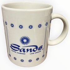 Vintage Sands Hotel Casino Las Vegas Coffee Mug Blue Logo Casino Souvenir picture