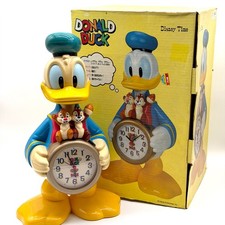 Vintage Disney Donald Duck Chip Dale Talking Alarm Clock Japan Boxed Seiko Rare picture