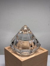 Vintage Bleikristall 24% Lead Crystal Diamond Lidded Trinket Jewelry Box Germany picture