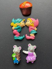 Vtg 1980s/1990s refrigerator door magnets-Lot Of 5-Used picture