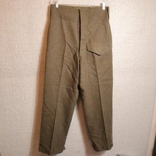 VTG Canadian Maritime Wool Cargo Pants Men 33x30 Green Army Military Korean 1952 picture