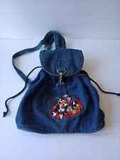 Vintage Disney Mickey And Friends Mini Denim Backpack Adult RARE Kids Or Adult picture