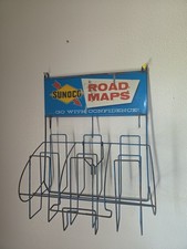 Vintage SUNOCO Gas Station Advertising Road Maps Metal Display, Gas & Oil picture