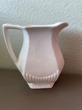 Vtg Wm Adam & Sons English Ironstone Creamer Pitcher Flower Vase Fluted Base picture