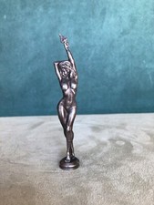 Nude With Knife On Fire Pipe Tamper, Solid Fine Pewter picture