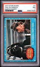 1977 TOPPS STAR WARS THE VILLAINOUS DARTH VADER #7 PSA 7 picture