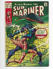 Sub-Mariner 10 1969 Marvel Comics F+ 6.5 Barracuda Lemurians Naga picture