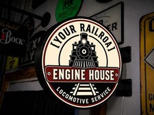 12.5–13” Custom Railroad Engine House LED Service Style Display | 9” Available picture