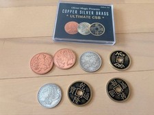 Copper Silver Brass CSB Ultimate Coin Magic Set Jumbo Size Party Goods G488 picture
